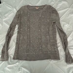 Mossimo Supply Co. Women’s Gray Cable Knit Sweater
